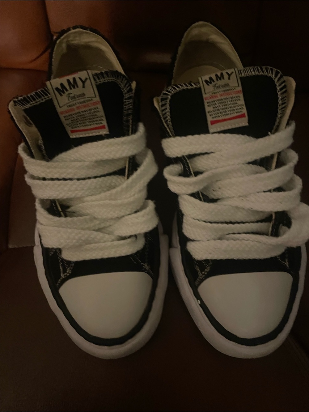 Miharayasuhiro Black and White MMY Low-Top Sneakers